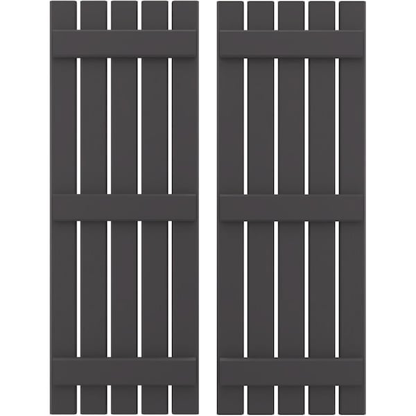 Ekena Millwork Americraft 5-Board, 3 Batten Exterior Real Wood Spaced Board-n-Batten Shutters, ARW401SB519X54SMH, PR ARW401SB519X54SMH - main